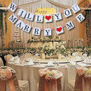 Will You Marry Me Bunting Banner & 10x Latex