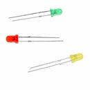 60Pcs 3mm Dia Round Assorted Color LED Light Emitting Diode Lamp DC 3V