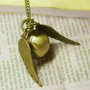 Steampunk Snitch Pocket Watch Necklace Quidditch Wing Clock U3Z9 Pendant Y2 X1L4