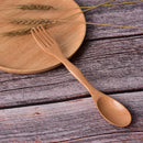 1pcs Quality Wooden Spoon Forks Set Natural Wood Cutlery Coffee Tea Spoons BX