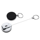 2pcs Retractable Key Chain Reel Badge Holder Recoil Ring side Clip with a snap
