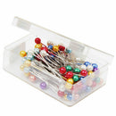 Nickel plating Wedding Sewing Craft Ball Head Pins Box of Approx. 80pcs Col U8Z4