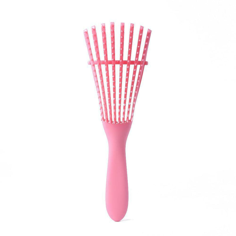 Women Hair Scalp Massage Comb Wet Curly Hairdress Styling Hairbrush (Pink) A
