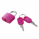 23mm Rectangle Cabinet Drawer Mini Lock Padlock Fuchsia w 2 Keys