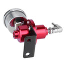 Universal Red Metal Adjustable Car Fuel Pressure Regulator with Oil Gauge A
