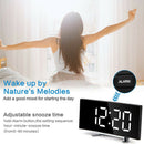 Digital Alarm Clock, 7 Inch Curved Dimmable LED Screen Digital Clock for Ki M6C9