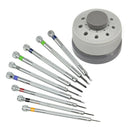 9pcs Watchmakers Tool With Stand Flat Blade Screwdriver Set Repair Durable Metal