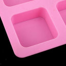 4 grids Square Silicone Soap Making Mold Fondant Cake Chocolate Mould