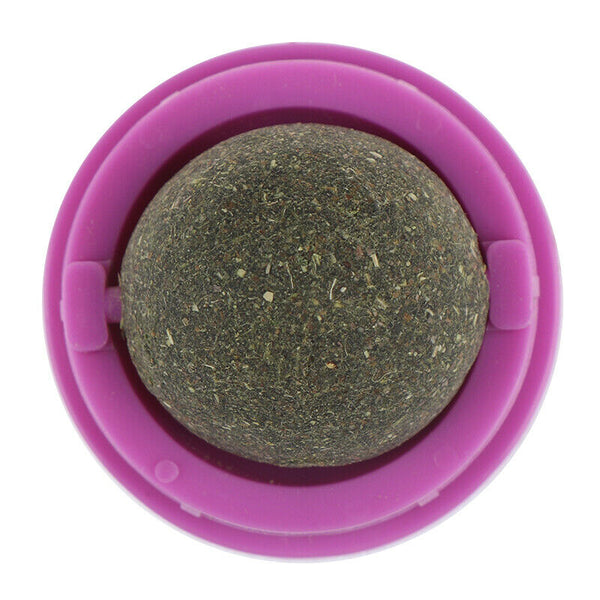 Catnip Ball Set Self-adhesive Rotated Catnip Silvervine Lick Ball For Cats