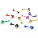 10PCS Surgical Steel Navel Belly Bar Ring Navel Belly Button Piercing Jewelry FT
