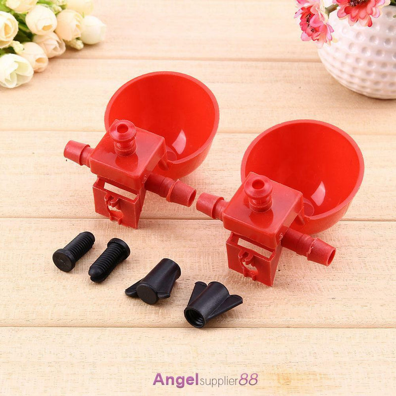 10pcs Automatic Bird Coop Feed Poultry Water Cups Chicken Fowl Drinker