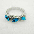 Luxury Women Ladies Emerald Rhinestone Crystal Finger Ring Dazzling Gift