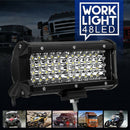 7 Inch 144W 48LED Work Light Bar Spot Beam Driving Fog Lamp Off-Road Trac SJAUJ+