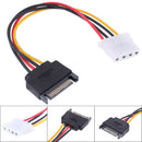SATA TO IDE Power Cable 15 Pin SATA Male to Molex IDE 4 Pin Female Cable AdaptTE