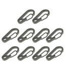 50x Mini Alloy Key Buckle Snap Spring Clip Hook Carabiner Keychain Gray