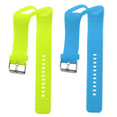 2Pack Sport Silicone Watch Band Wrist Strap Belt For Polar A360 Lime + Blue