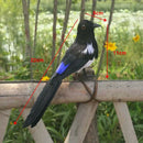 2x Artificial Decorative Bird Realistic Crows Raven Statue Garden Decor