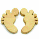 50Pcs Cute Wooden Baby Feet shapes Cut MDF Blank Embellishments E3M4 H0J6