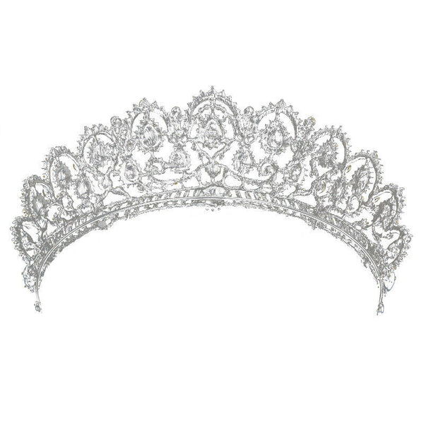 Bridal Tiara big crystal Queen Crown Wedding Hair Accessories diadem headba O7I5