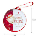 Xmas Santa Claus Round Change Coin Purse Cash Box Candy Gift Storage Bag Zipper