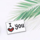 Creative I Love You Letters Brooch Badge Geometric Jacket Decor (Style 3) A