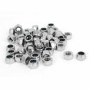 25pcs M8x1.25mm 304 Stainless Steel lock Nylon Insert Hex Lock Nuts N9M3