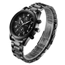 Luxury Mens Black Stainless Steel Date Sport Analog Quartz Wrist Watch Gift New