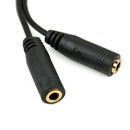 3.5mm Stereo Headphone Jack Audio Male To 2 Female Splitter Cable Volume Control