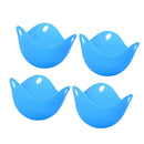 Silicone Egg Cooking Poaching Cups Practical Egg Maker For Microwave Blue