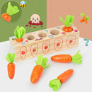 Edicational Carrots Harvest Wooden Matching Game Funny Toys for Boys Girls Gift