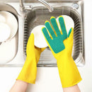 Reusable Household Cleaning Rubber Gloves Kitchen Dish Washing Scouring Pad