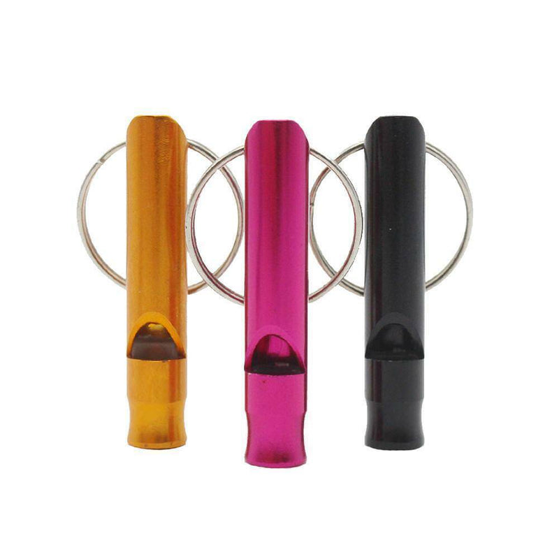 3Pc Soild Dog Cat Puppy Outdoor Training Pet Sports Keyring Whistle Random