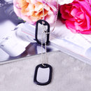 2pcs Military Army Blank Pendant Dog Tag Pet Puppy Cat ID Stainless Steel Chain