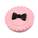 Cute Bow False Eyelash Makeup Mirror Storage Plastic Box Cosmetic Case Organizer