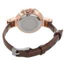 Women Ladies Thin Faux Leather Strap Wrist Watch Coffee