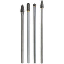 4Pcs Long Reach Rotary Burr Double Cut Tungsten Carbide Bit 1/4 Inch Shank