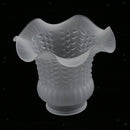 3pcs Frosted White Glass Floral Replacement Chandelier Fan Shades