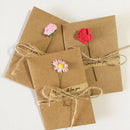 20pcs DIY Paper Handmade Dry Flower Invitation Greeting Card with Envelope