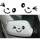 Car Stickers Pair Wink Smile Face Mirror Rearview Affixed Funny Decoration BX