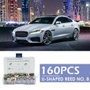 80pcs No.8 Car Auto Fastener Clip U Type Nuts+ 80pcs M4x12 Self Tapping Screws