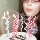 8pcs/set Long curve cake candles mix color birthday wedding party suppliesB Hn