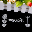 3pcs Love Heart Metal Cutting Dies Stencils For Scrapbooking DIY Cards Decor JR