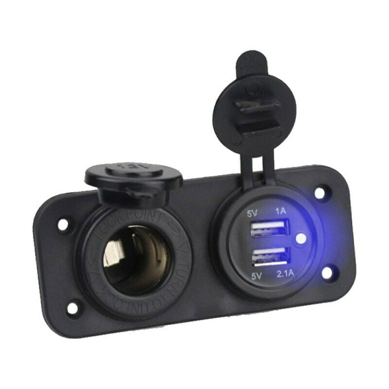 12V Car Cigarette Lighter Socket Splitter Dual USB Power Adapter Charger Uk Sell