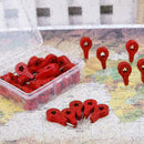 40 Pcs/Box Map Markers Wooden Drawing Photo Wall Studs Board Cork Pins Crea M1H7