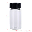 1pcs 20ml small lab glass vials bottles clear containers with black screw capSEA