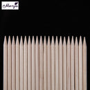 20pcs Wooden Cuticle Pushers Manicure Pedicure Orange Sticks Nail Art Pointed