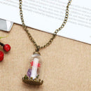 Luminous Flowers Necklace Fashion Drift Bottle Luminous Glass Pendant
