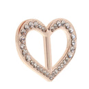 Pack of 2 Fashion Crystal Heart Scarf Twilly Neckerchief Ring Clip Holder
