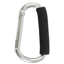14 cm large D shape aluminum alloy carabiner soft handle shopping hook