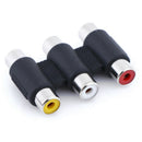 1PC 3 RCA AV audio video female to female jack coupler adapter 3RCA connec Gz Gn